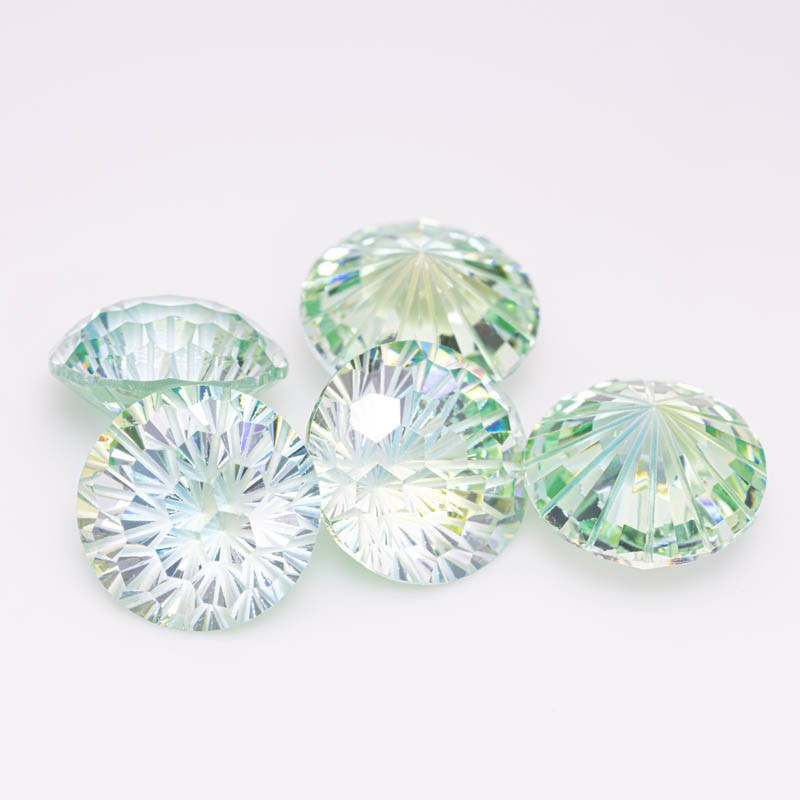 Blue Green Mixed Color Firework Cut Cubic Zirconia high quality