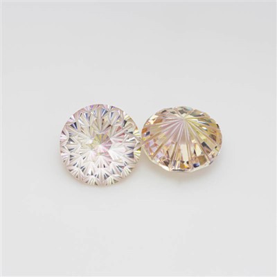 Lumi Roża Kulur Imħallat Logħob tan-Nar Maqtugħa Zirconia Kubu