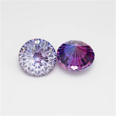 RedPurplish Blue Kulur Imħallat Logħob tan-Nar Maqtugħa Cubic Zirconia